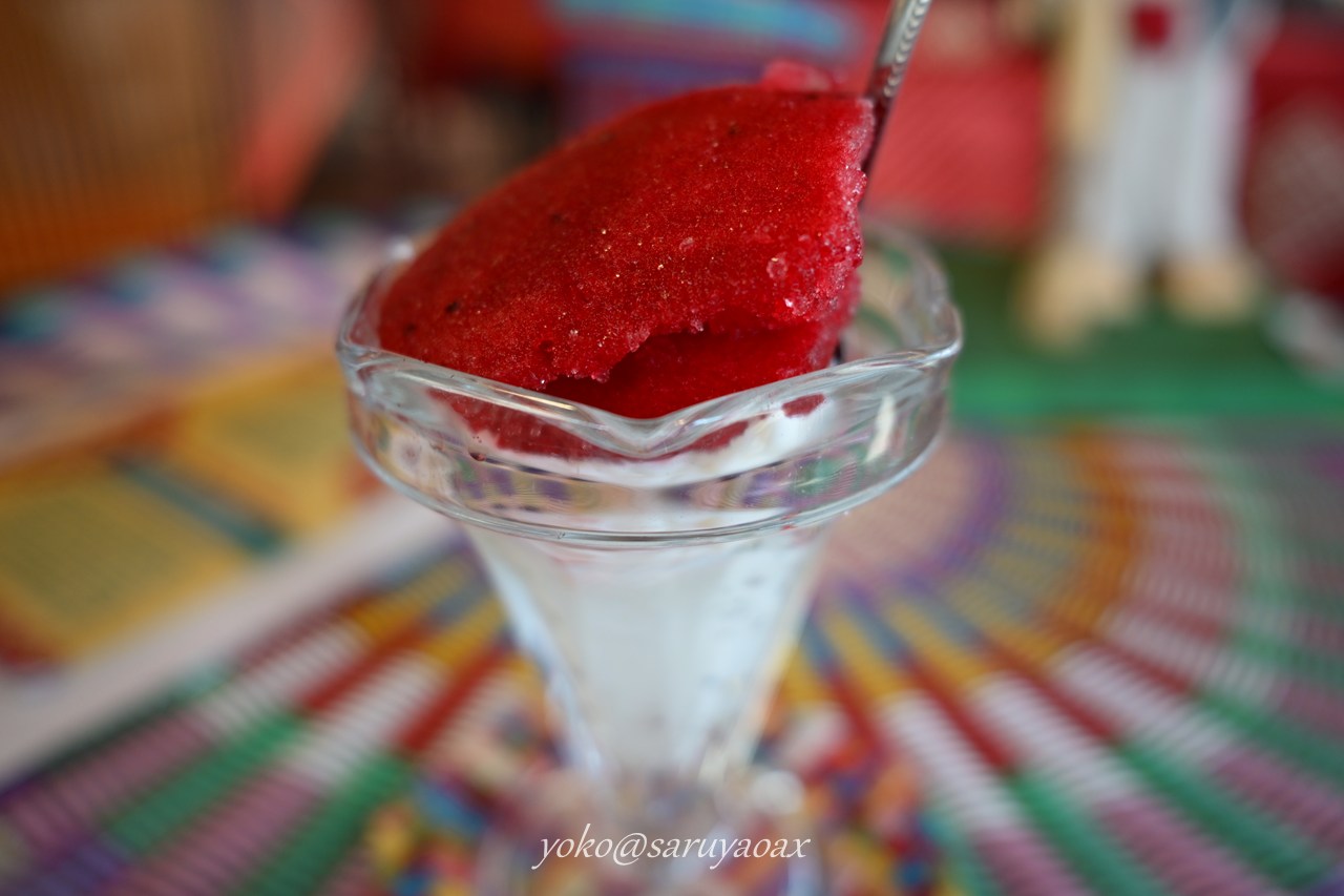 オアハカの伝統的アイス。サボテンのシャーベット